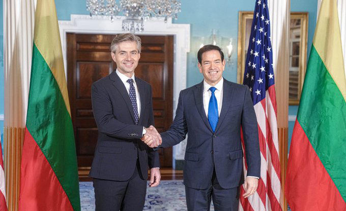 ლიეტუვის საგარეო საქმეთა მინისტრი - ნაყოფიერი შეხვედრისთვის მარკო რუბიოს მადლიერი ვარ - კიდევ ერთხელ დავადასტურეთ, რომ ჩვენი კომპასი ერთსა და იმავე მიმართულებას აჩვენებს