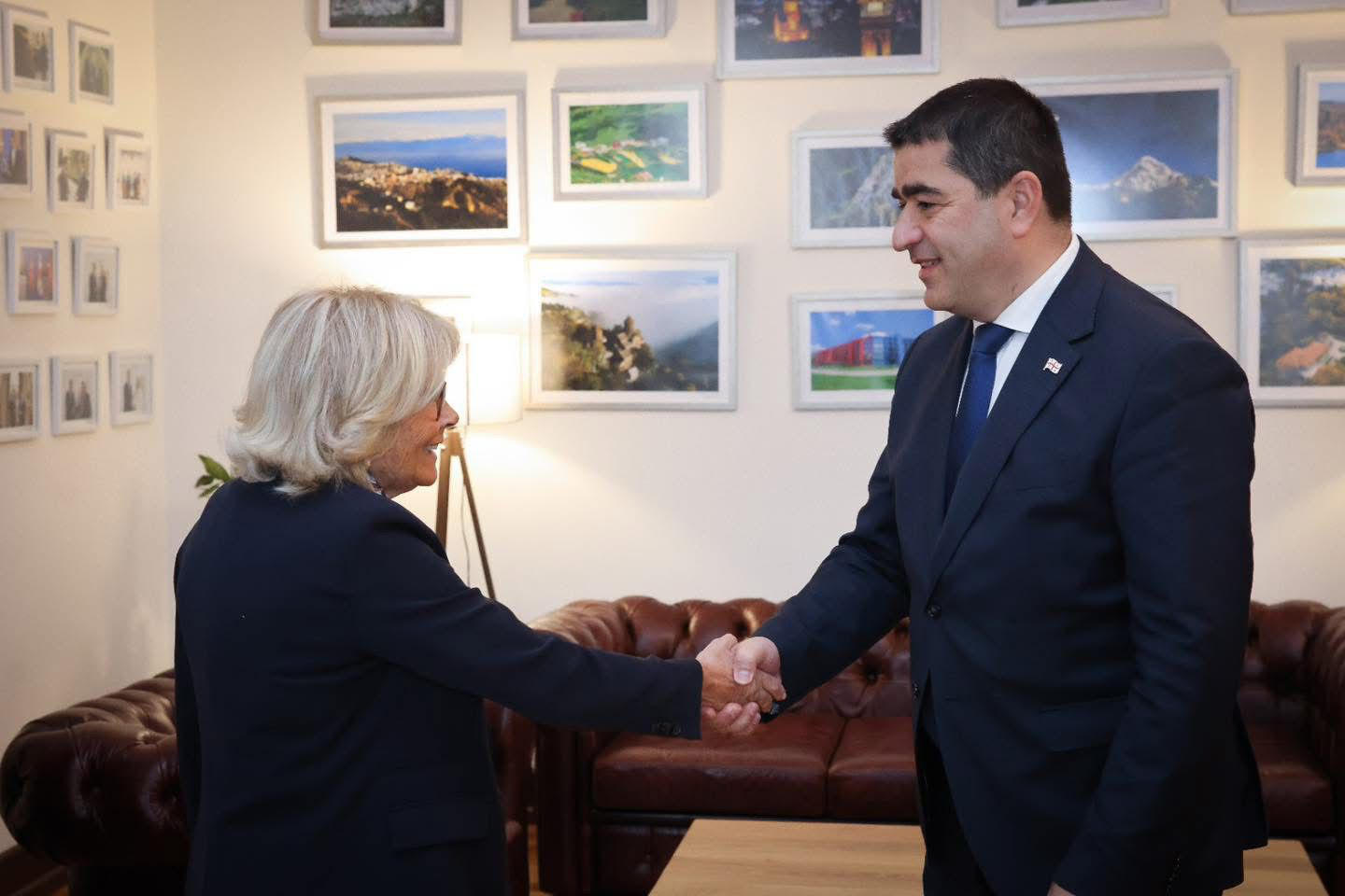 შალვა პაპუაშვილი ევროპის საბჭოს საპარლამენტო ასამბლეის მონიტორინგის კომიტეტის თანამომხსენებლებს, ედიტ ესტრელასა და საბინა ჩუდიჩს შეხვდა