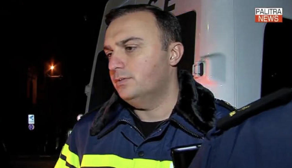 According to the head of the Tbilisi Patrol Police, a participant of the solidarity march was detained for verbally insulting a police officer