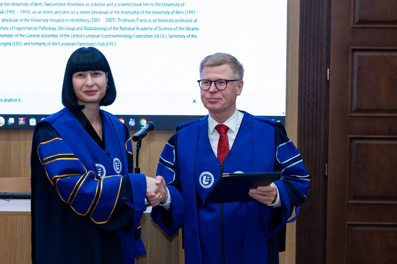 მიუნხენის ტექნიკური უნივერსიტეტის პროფესორს ჰელმუტ ფრისს „ევროპის უნივერსიტეტმა“ საპატიო დოქტორის წოდება მიანიჭა