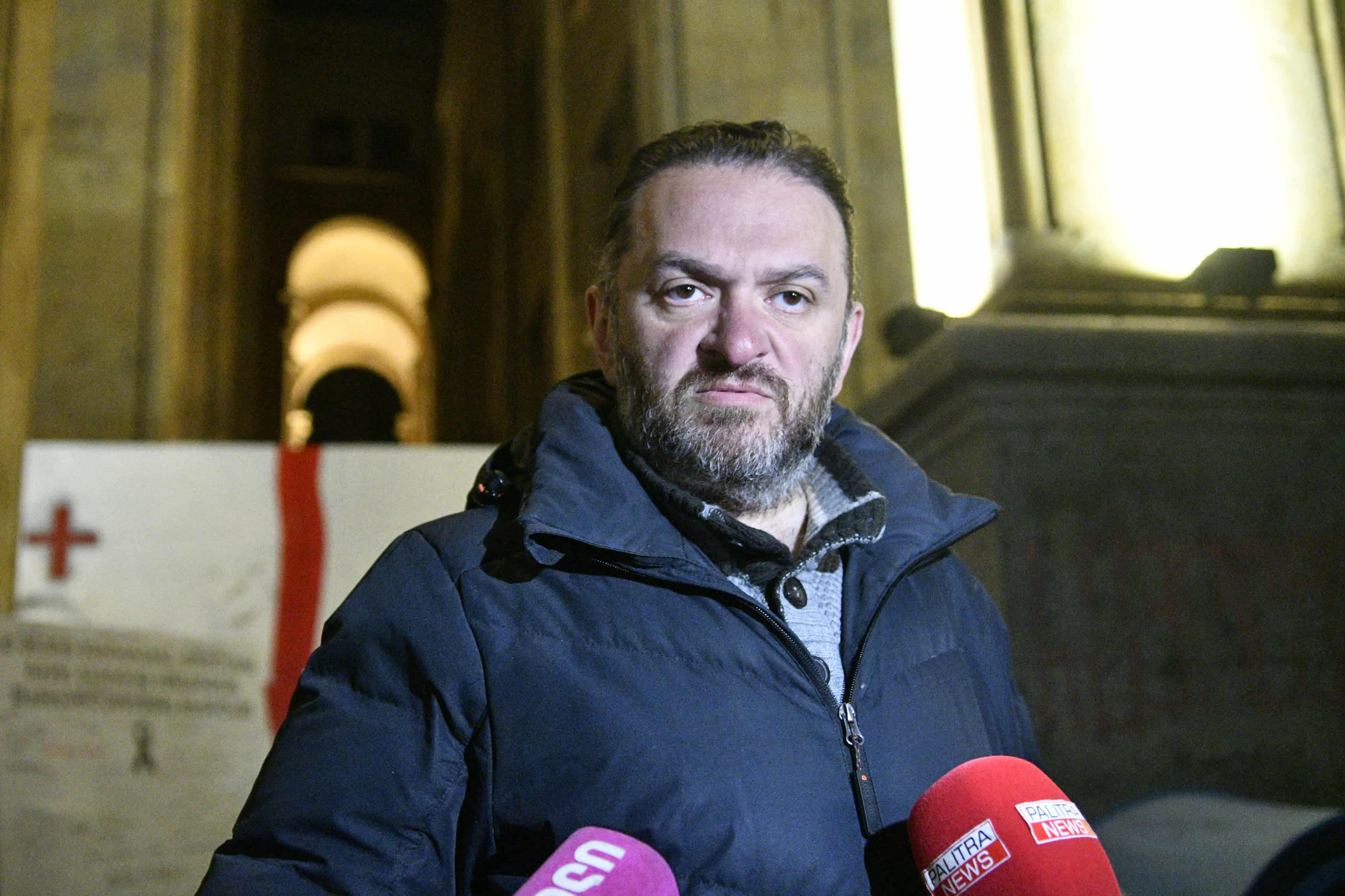 According to Gedevan Popkhadze, Davit Chelidze, who was on hunger strike near Parliament, was taken to hospital