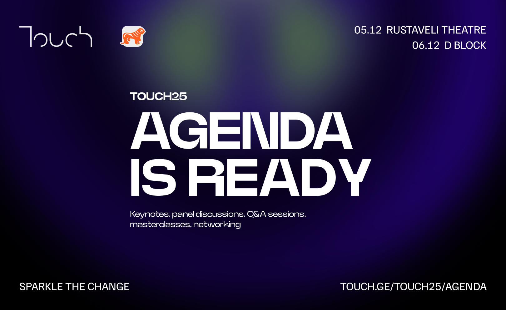 Touch Summit 25-ის სრული დღის წესრიგი ცნობილია