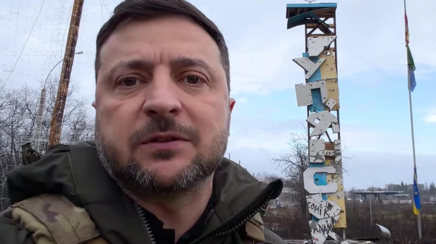 ვოლოდიმირ ზელენსკი კუპიანსკში ჩავიდა