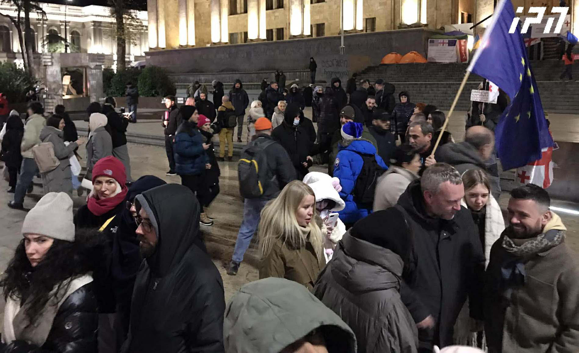 რუსთაველის გამზირზე საპროტესტო აქცია განახლდა