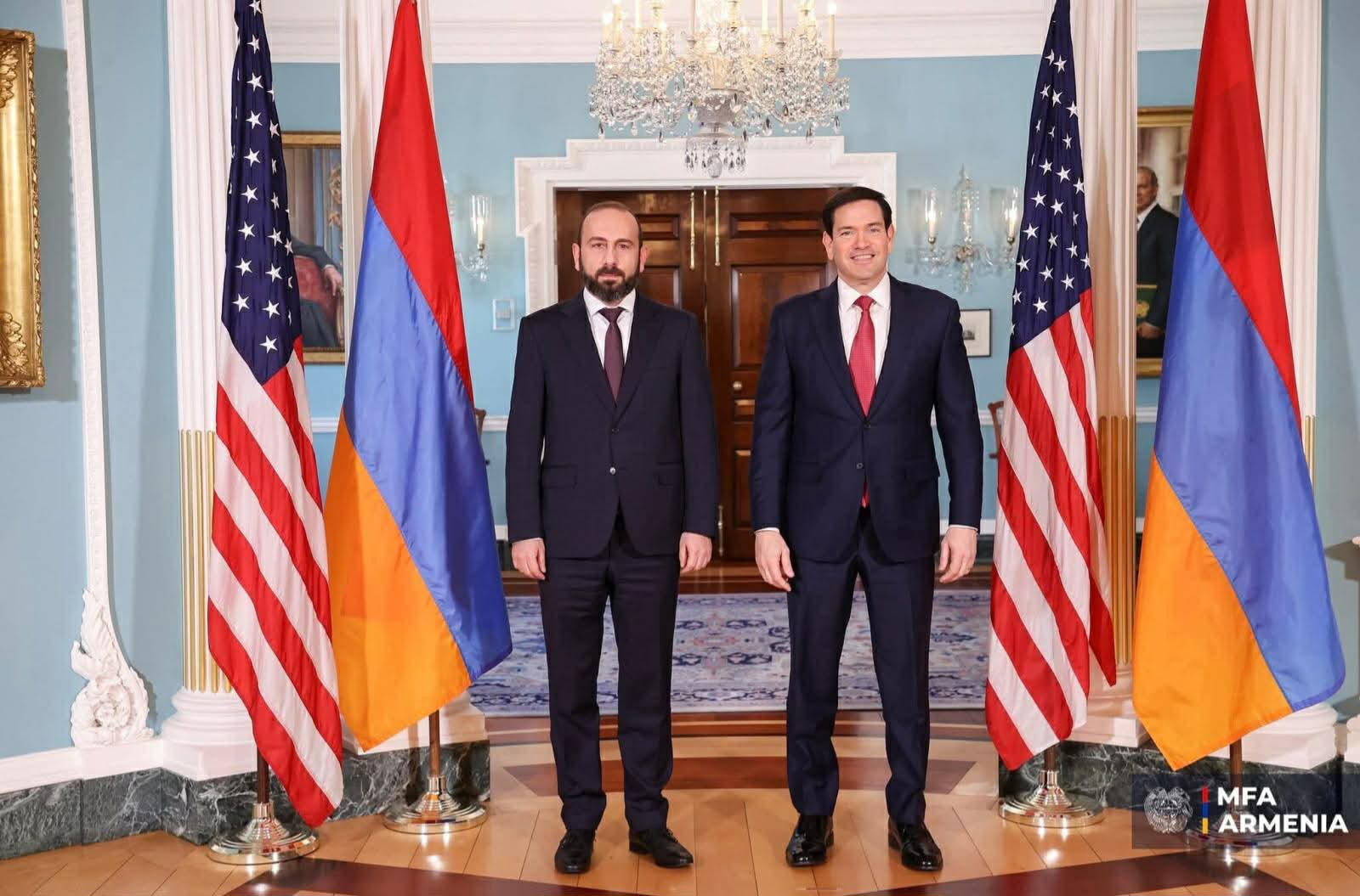 მარკო რუბიო სომხეთის საგარეო საქმეთა მინისტრს შეხვდა