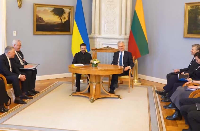 ვოლოდიმირ ზელენსკი გიტანას ნაუსედას შეხვდა