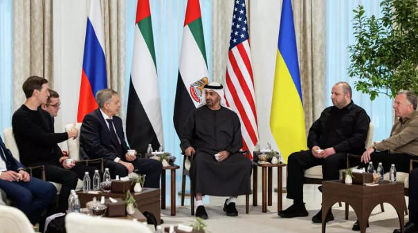 დიმიტრი პესკოვი - უკრაინის საკითხზე მოლაპარაკებები აბუ-დაბიში 4-5 თებერვალს გაიმართება - რუსეთის დელეგაციის შემადგენლობა უცვლელია