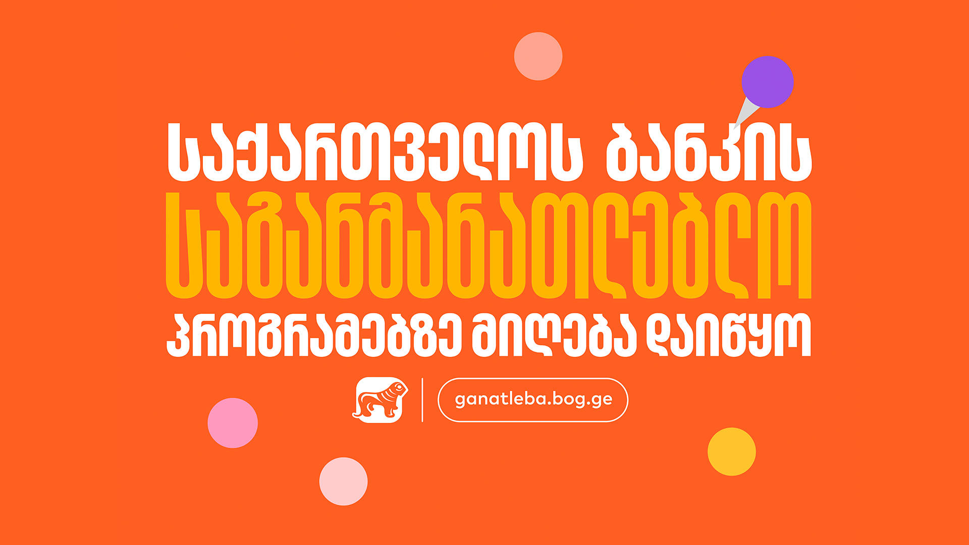 „საქართველოს ბანკის“ საგანმანათლებლო პროგრამებზე მიღება დაიწყო