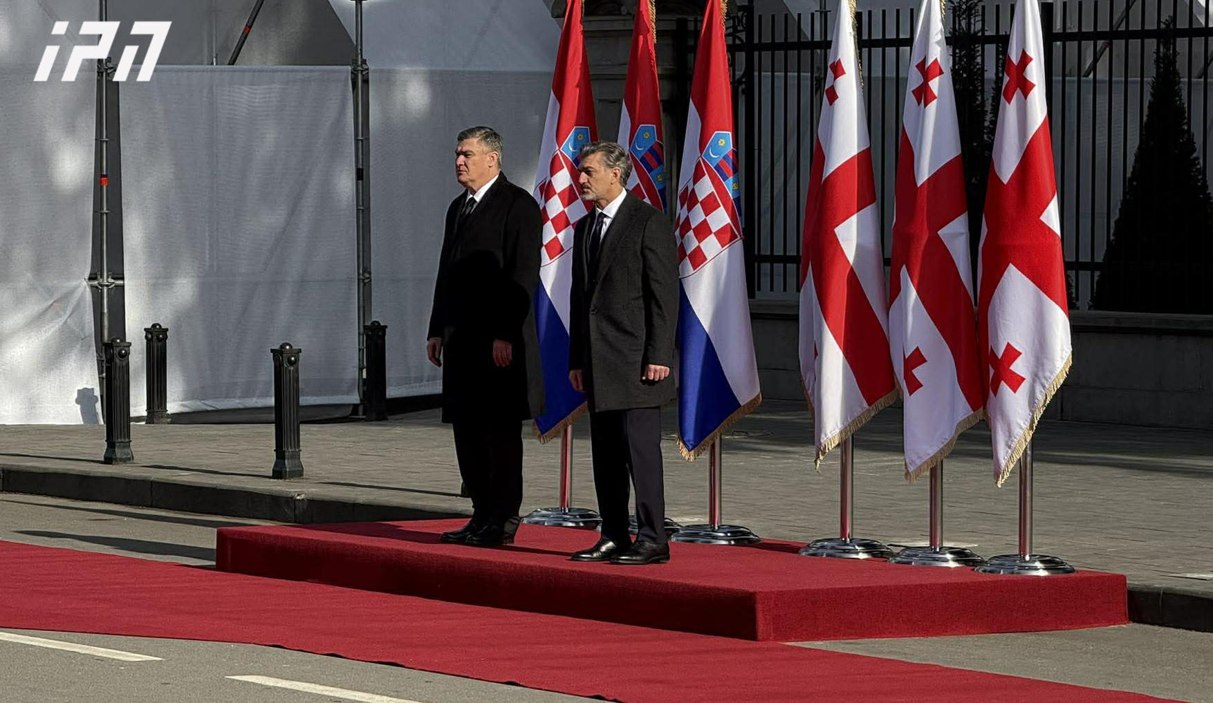 Official welcome ceremony held for Croatian President Zoran Milanović at the Atoneli Palace