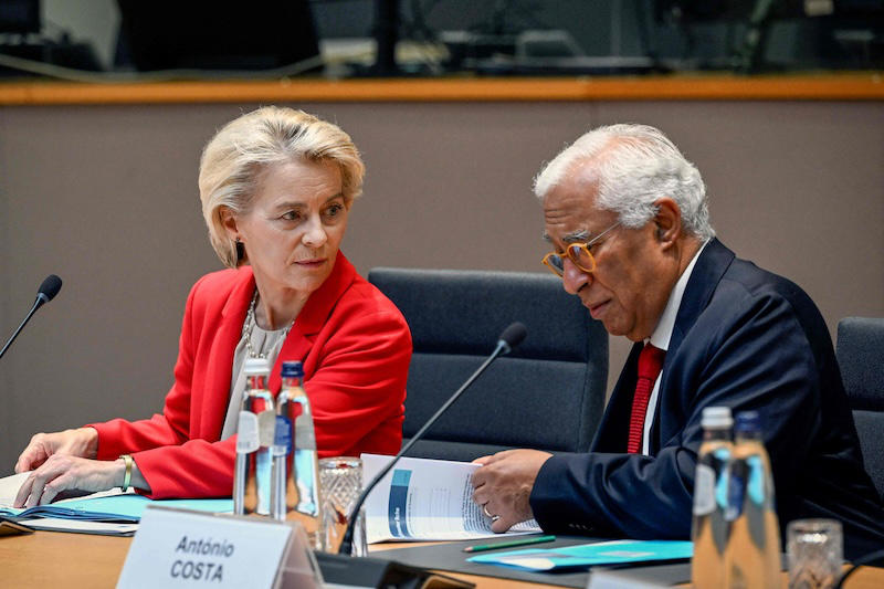 ურსულა ფონ დერ ლაიენი და ანტონიო კოშტა - ირანში მიმდინარე მოვლენები ღრმად შემაშფოთებელია