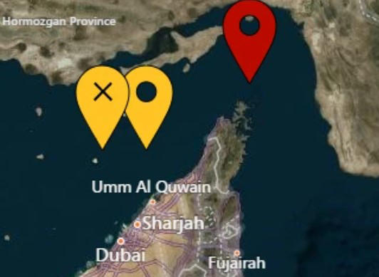 UKMTO - ჰორმუზის სრუტეში „დაუდგენელი ჭურვი“ მესამე სატვირთო გემს მოხვდა