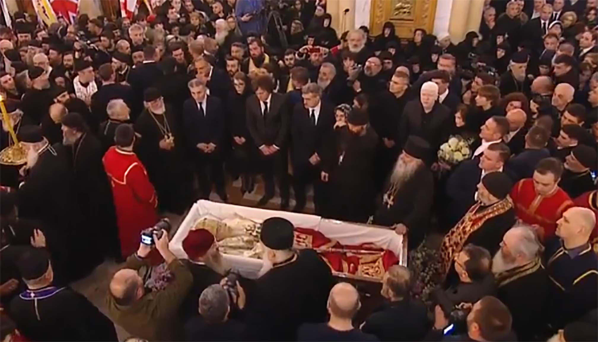 Bidzina Ivanishvili arrives at the Holy Trinity Cathedral