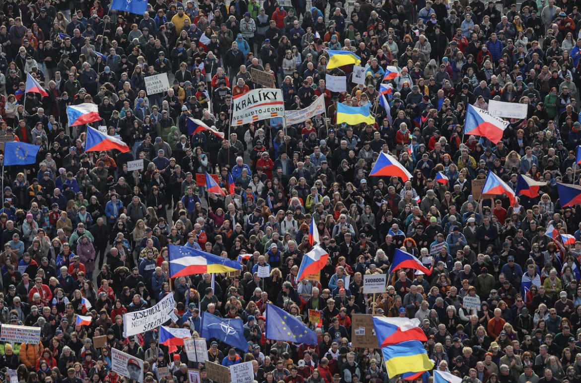 ჩეხეთში 2019 წლის შემდეგ, მთავრობის საწინააღმდეგო ყველაზე მასშტაბური საპროტესტო აქცია იმართება