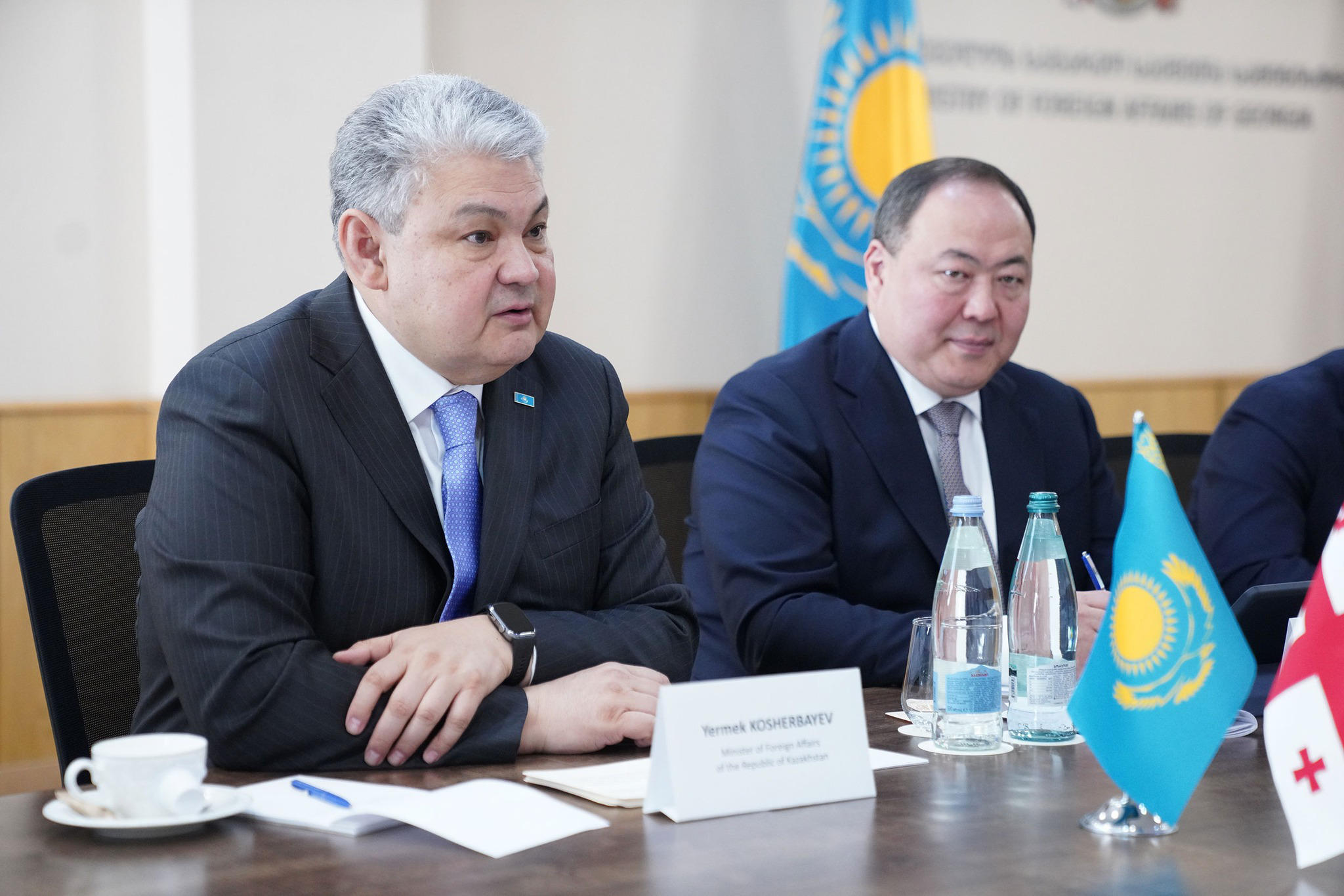 ყაზახეთის საგარეო საქმეთა მინისტრი ირაკლი კობახიძეს, მიხეილ ყაველაშვილსა და მაკა ბოჭორიშვილს შეხვდა