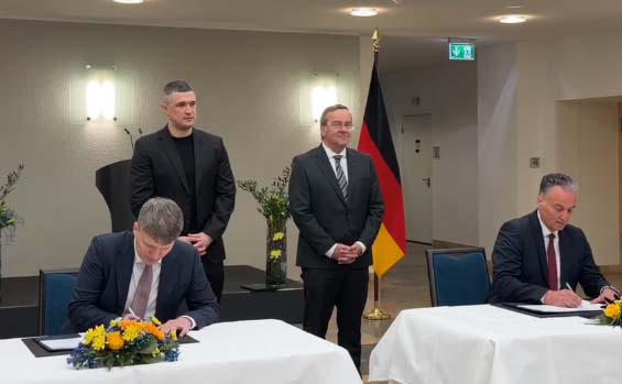 უკრაინამ და გერმანიამ 4 მილიარდი ევროს ღირებულების თავდაცვითი შეთანხმების პაკეტი გააფორმეს