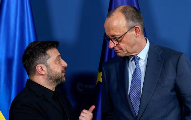 ვოლოდიმირ ზელენსკი ბერლინში ფრიდრიხ მერცს შეხვდება