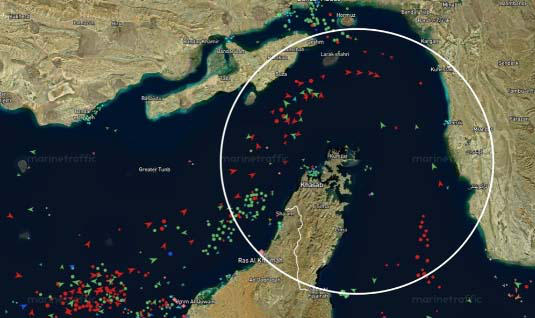 Sky News - ახლო აღმოსავლეთში ომის დაწყების შემდეგ ჰორმუზის სრუტეში ტანკერების პირველი მასშტაბური გადაადგილება შეინიშნება