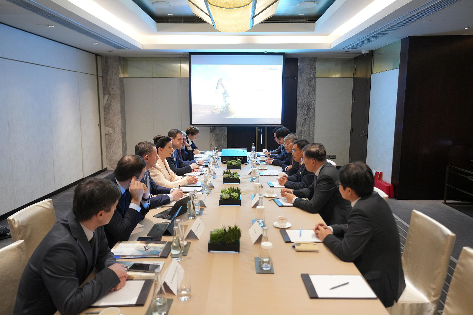 ეკონომიკის სამინისტრო - მარიამ ქვრივიშვილისა და ჩინური სახელმწიფო ენერგეტიკული კომპანია China ZhenHua Oil-ის თავმჯდომარის შეხვედრაზე, მხარეებმა საქართველოში ნავთობისა და გაზის მოპოვების შესაძლებლობებზე იმსჯელეს