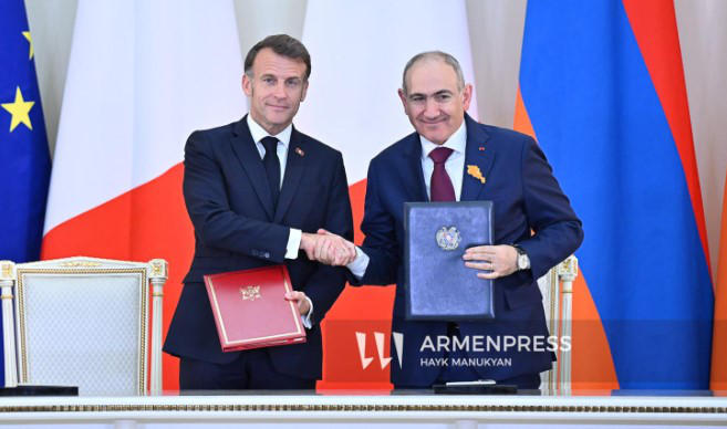 საფრანგეთმა და სომხეთმა სტრატეგიული პარტნიორობის დეკლარაციას მოაწერეს ხელი