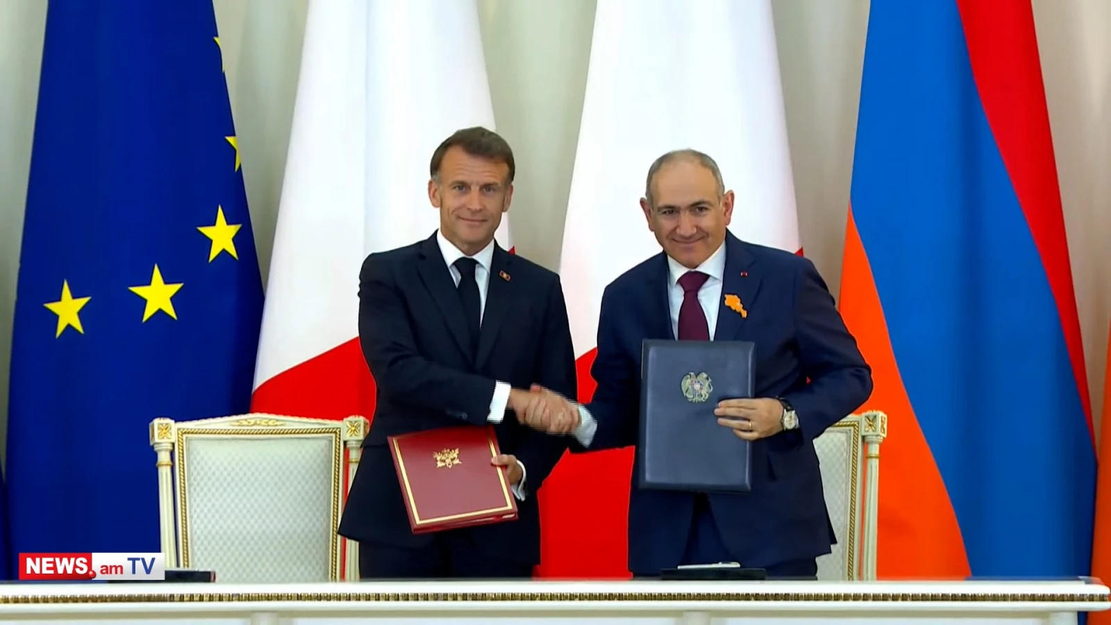 ნიკოლ ფაშინიანმა და ემანუელ მაკრონმა სომხეთში ჩრდილოეთ-სამხრეთის გზატკეცილზე ბარგუშატის გვირაბის მშენებლობაზე შეთანხმება გააფორმეს