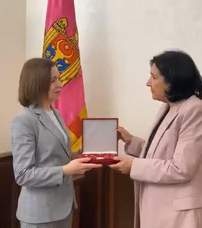 მაია სანდუმ სალომე ზურაბიშვილს მოლდოვის უმაღლესი სახელმწიფო ჯილდო, რესპუბლიკის ორდენი გადასცა