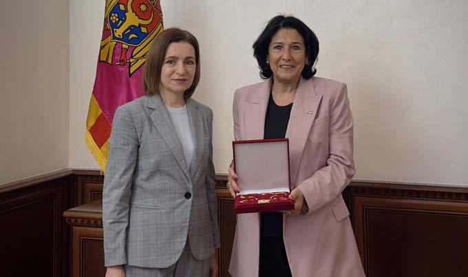 სალომე ზურაბიშვილი მაია სანდუს შეხვდა