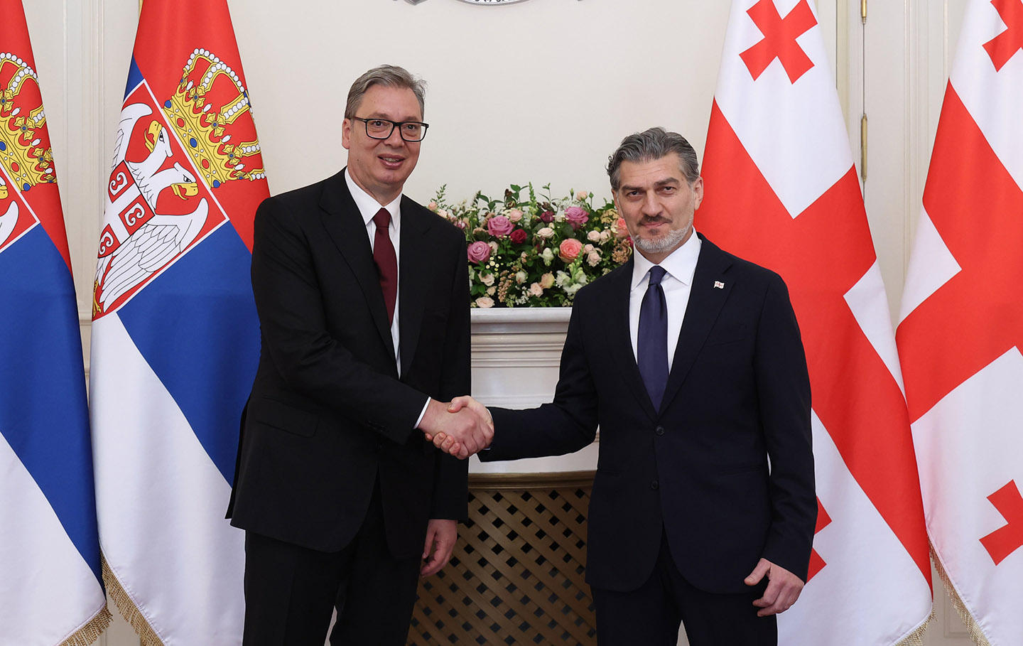 Mikheil Kavelashvili holds face-to-face meeting with Serbian President Aleksandar Vučić