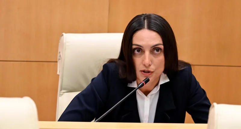 Translation:  Vika Pilpani to the Prime Minister: What “dignity” are you talking about? You were sunbathing by the pool while a parade was taking place. You know very well that you are also the one who hosted Gavrilov, and your escape to Baku did not help you; I wish you would get rid of the Gakharia complex
