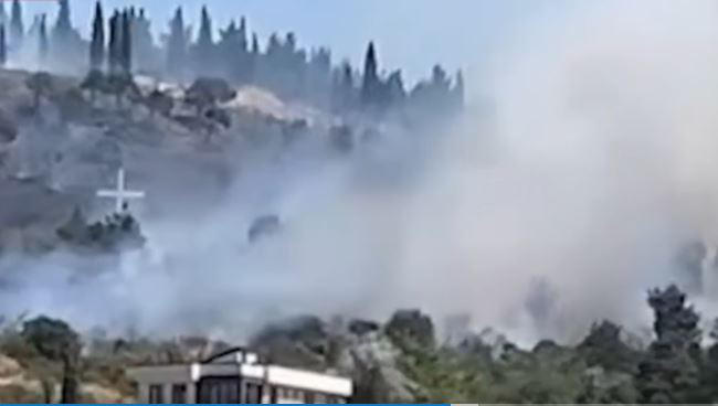 თბილისში, ზღვის უბნის დასახლებასთან ხანძარია