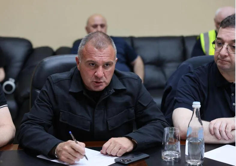 Revaz Sokhadze: Cleanup operations following the natural disaster are actively underway in Telavi. Approximately 100 pieces of machinery have been mobilized at the site