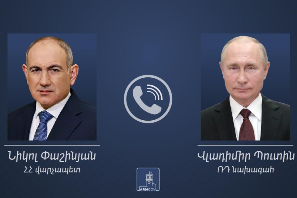 ნიკოლ ფაშინიანი ვლადიმერ პუტინს ესაუბრა
